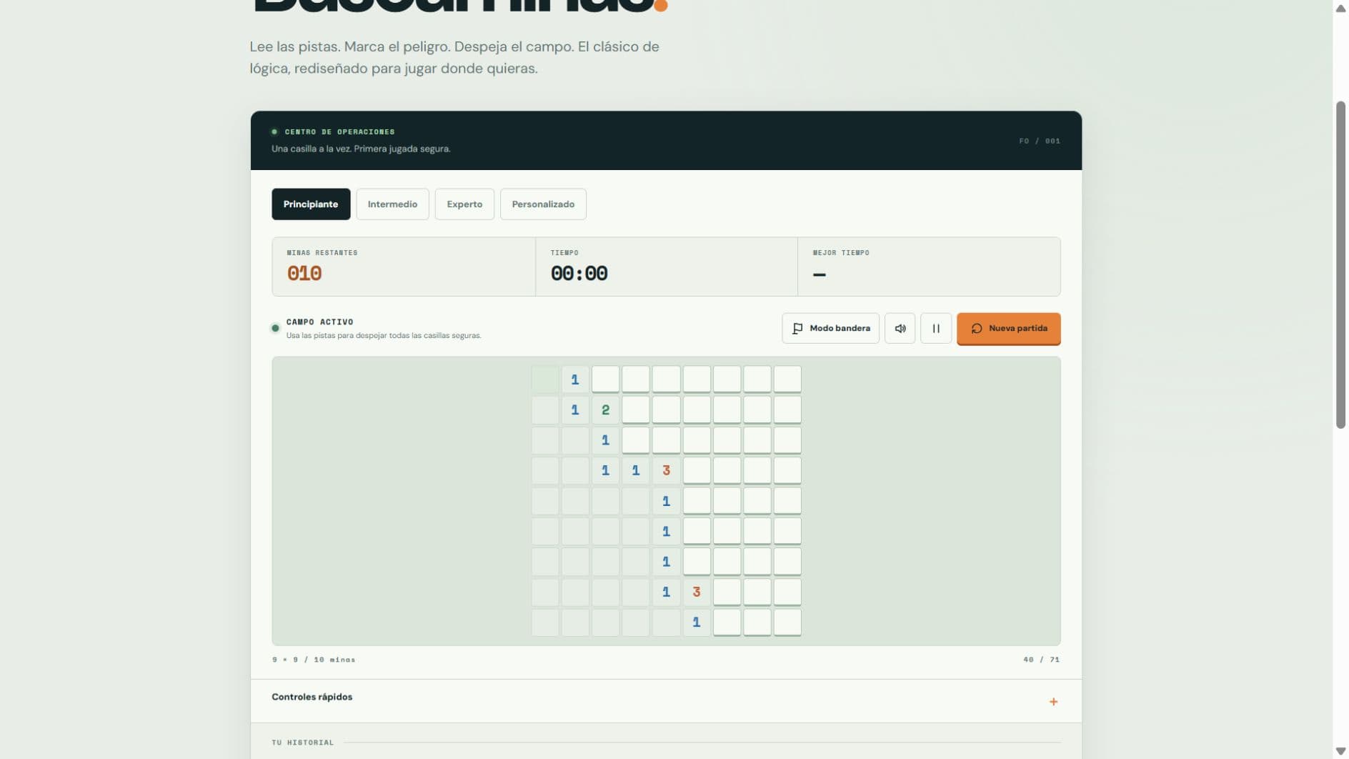 Screenshot of Minesweeper Field Ops