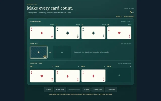 Promotional artwork for Calculation Solitaire