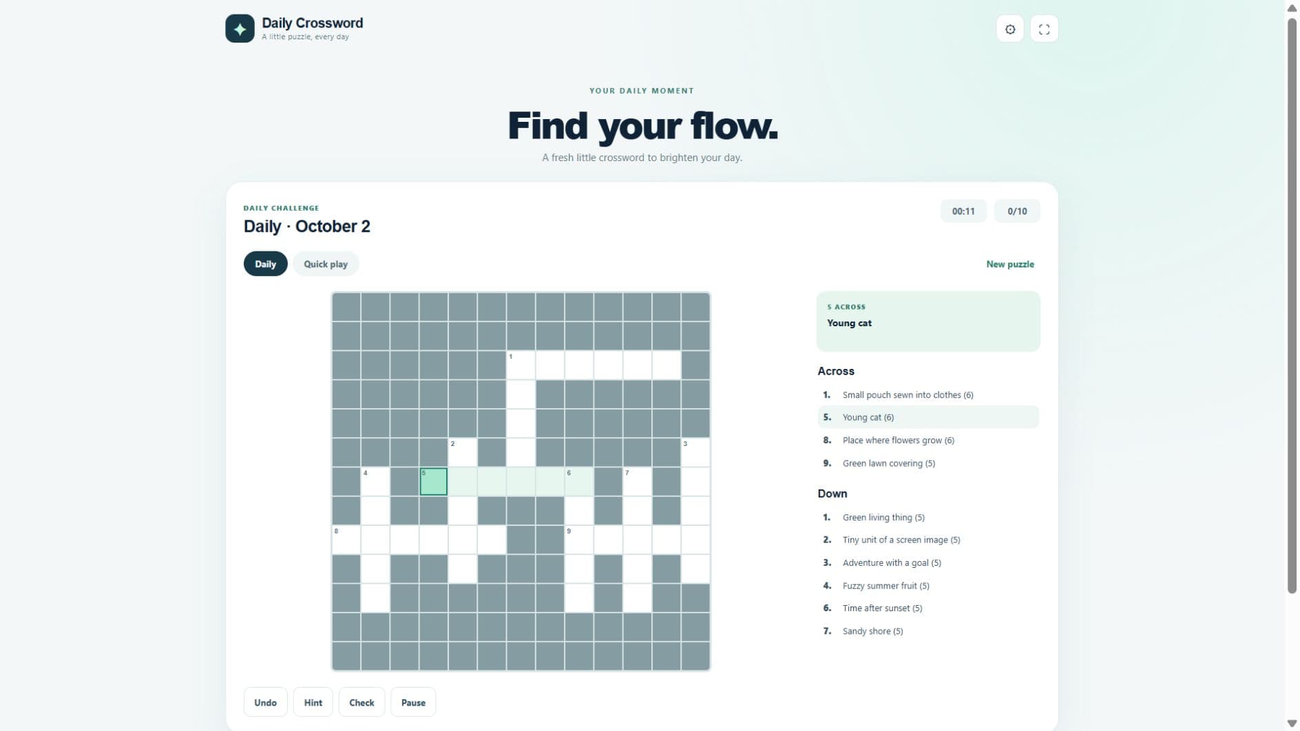 Game screenshots 2: Daily Crossword