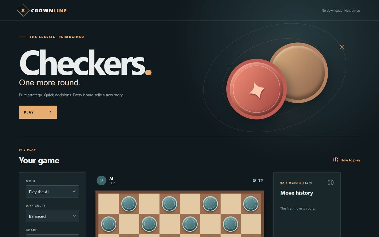 Crownline Checkers board and pieces