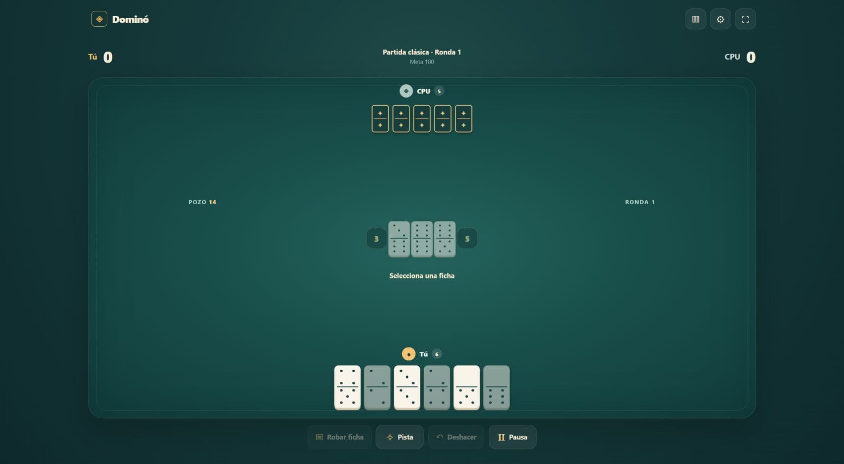 Screenshot of Dominoes
