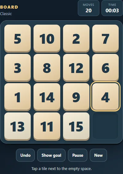 Fifteen after 20 moves