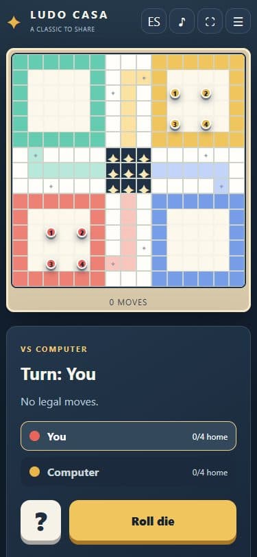Ludo Casa on a mobile screen.