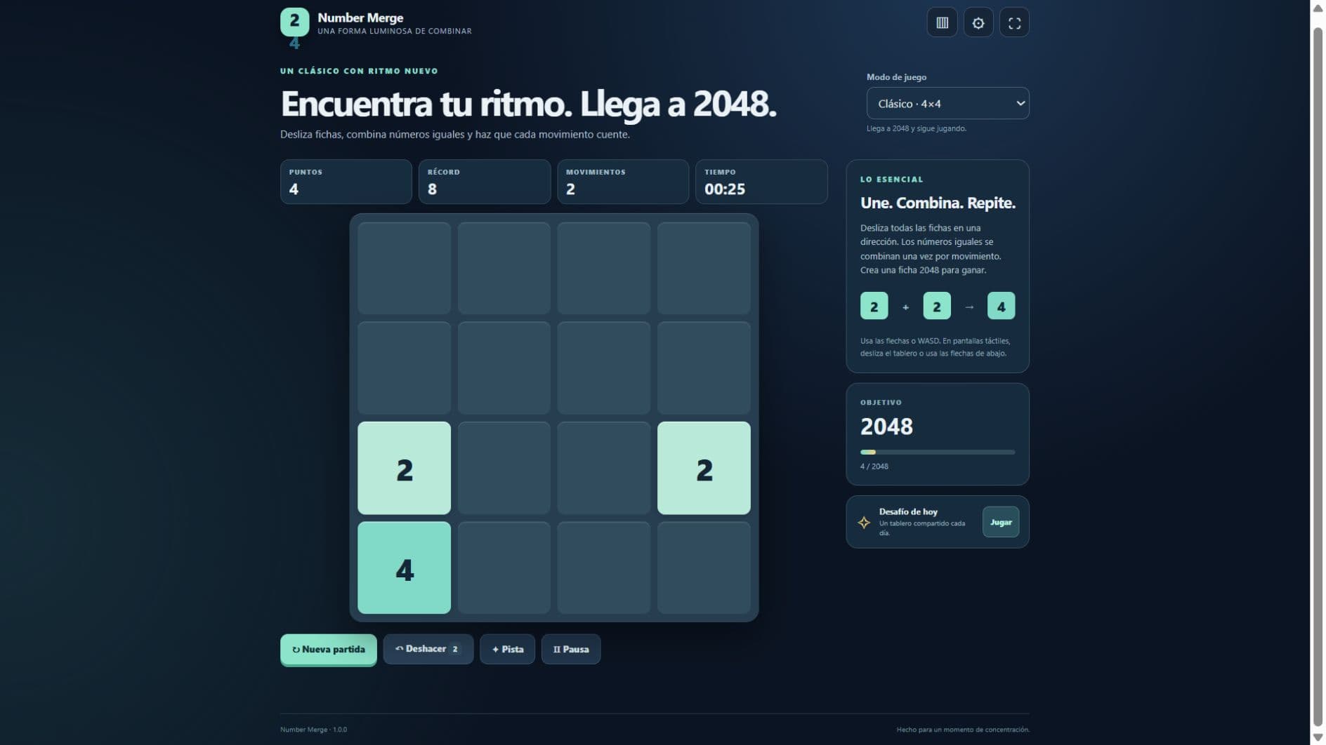 Screenshot of Number Merge: 2048