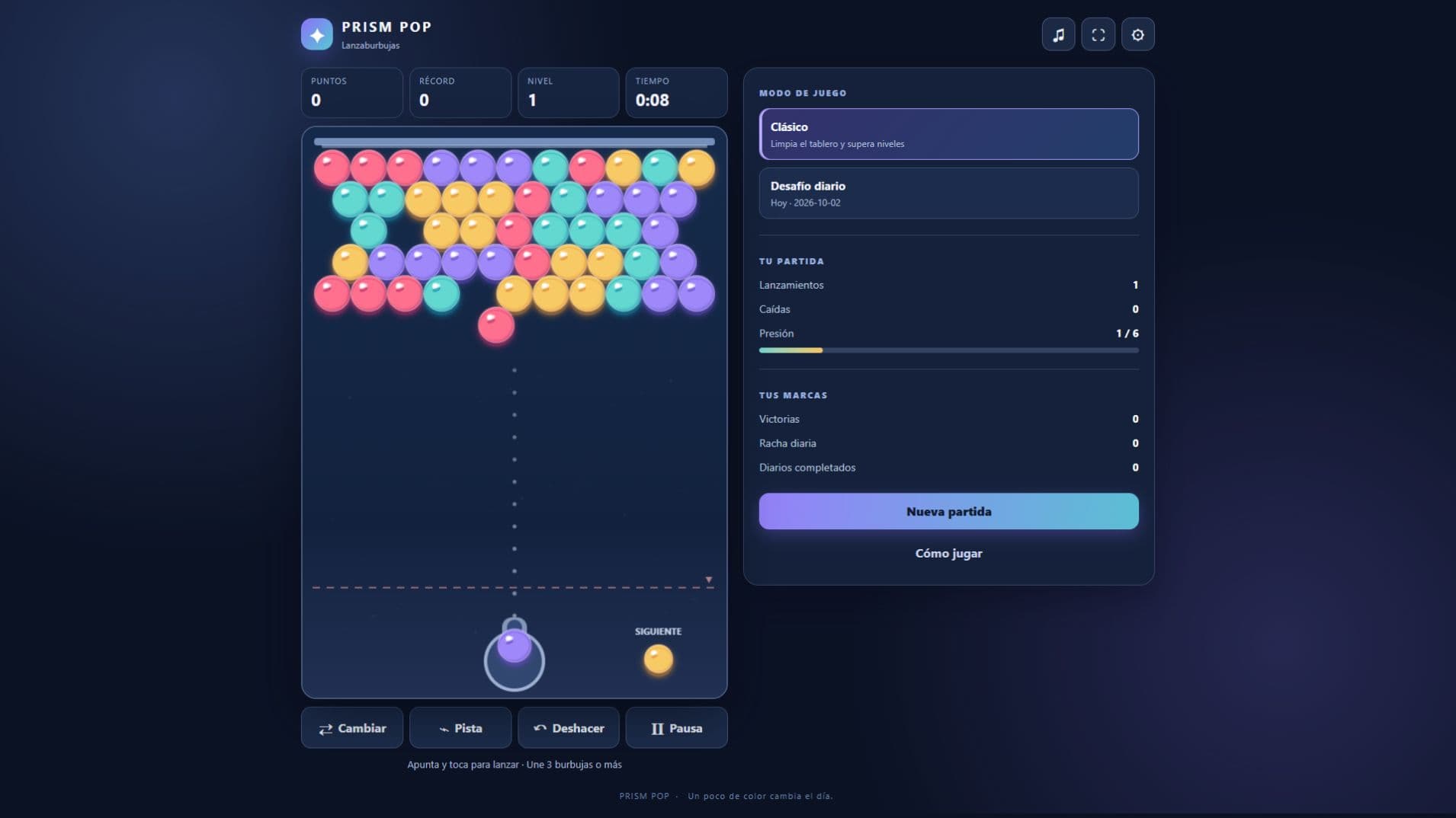 Screenshot of Prism Pop: Bubble Shooter
