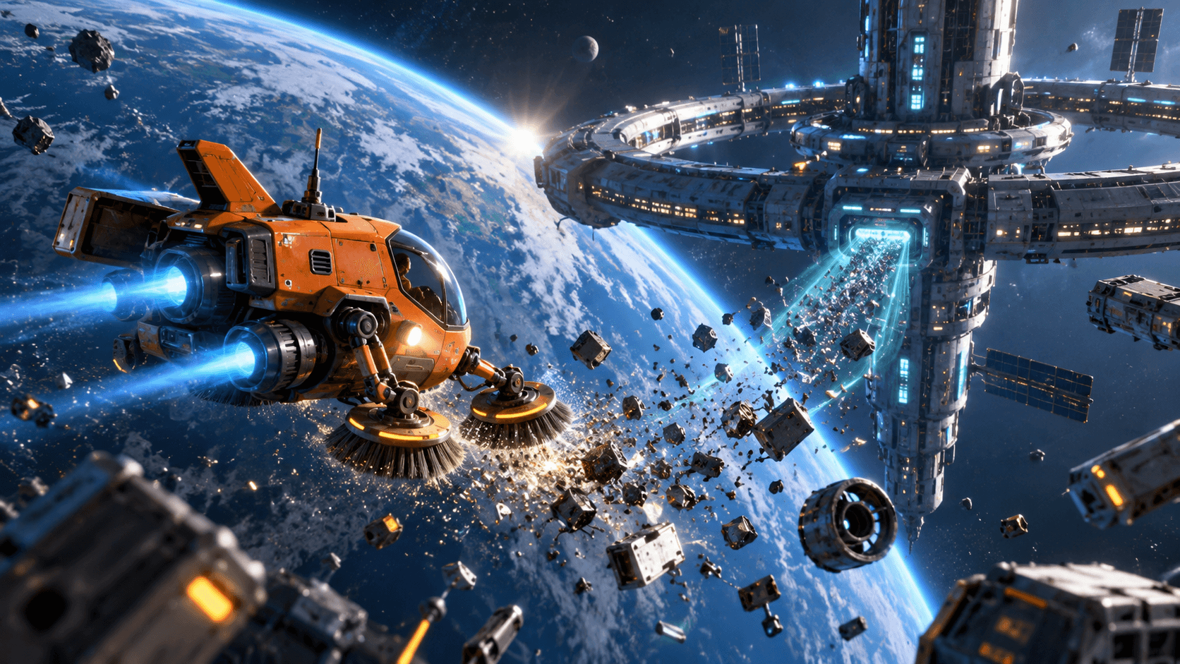 Concept art for Space Cleaner