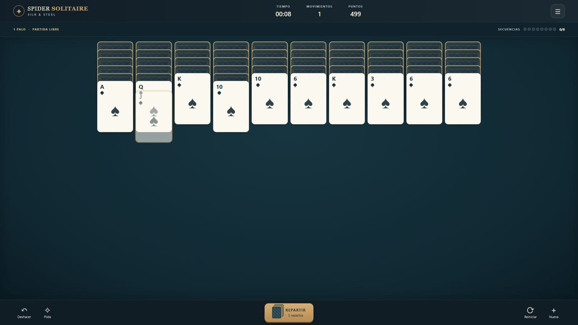 Game screenshots 1: Spider Solitaire: Silk & Steel