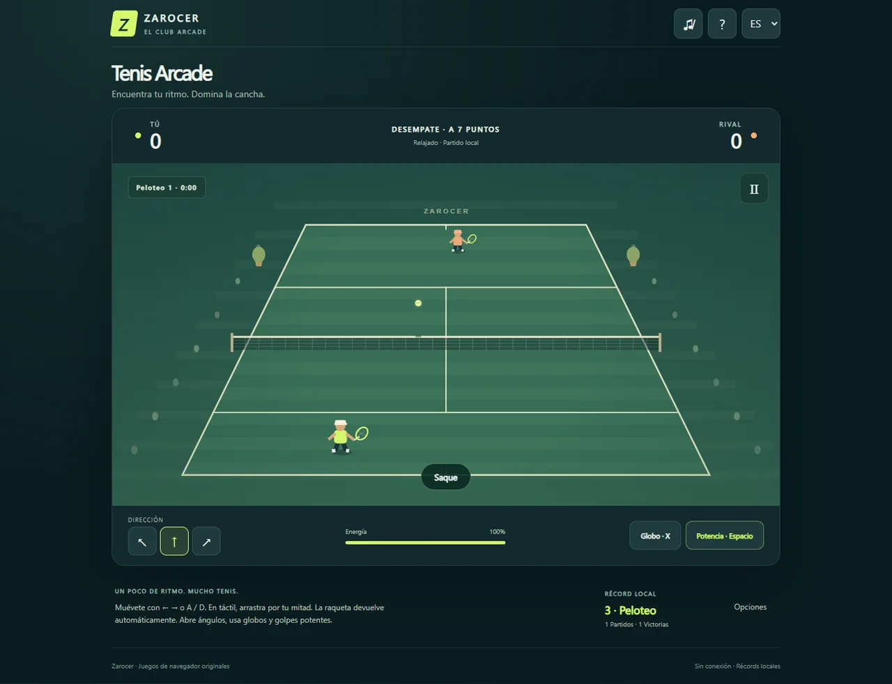 Arcade Tennis rally