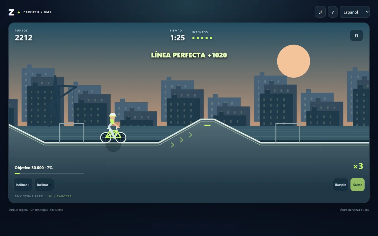 BMX Stunt Park ramp landing