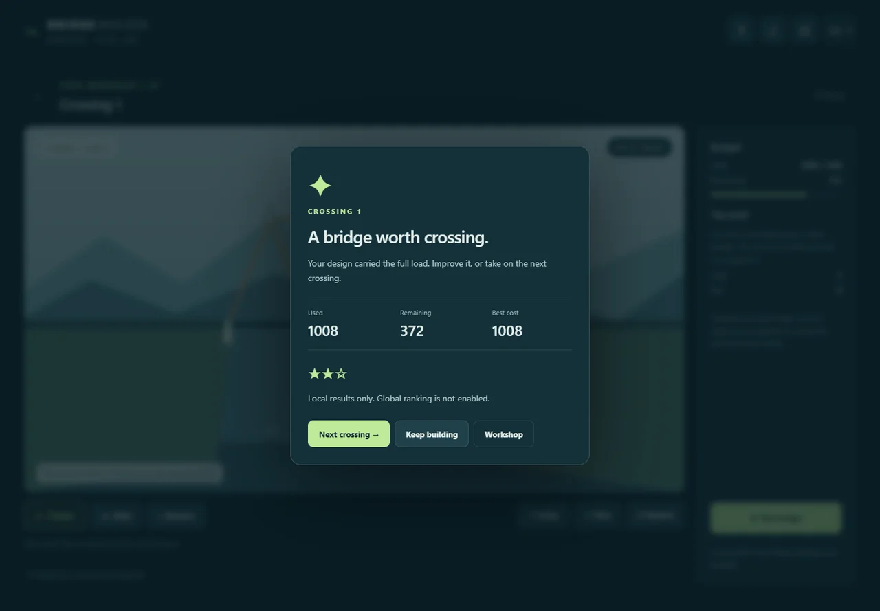 Bridge Builder: gameplay screenshot 3