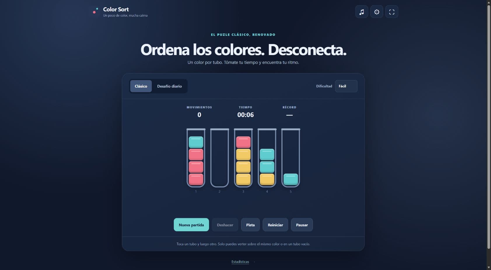 Screenshot of Color Sort