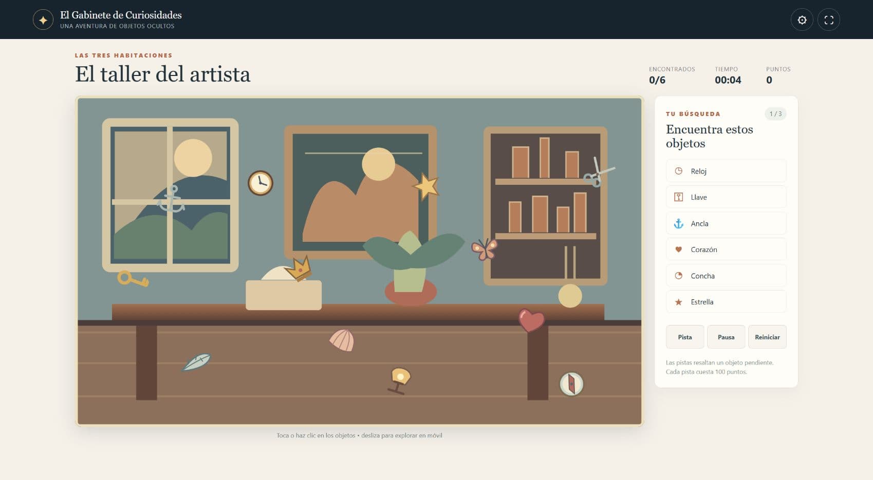 Screenshot of The Curiosity Cabinet