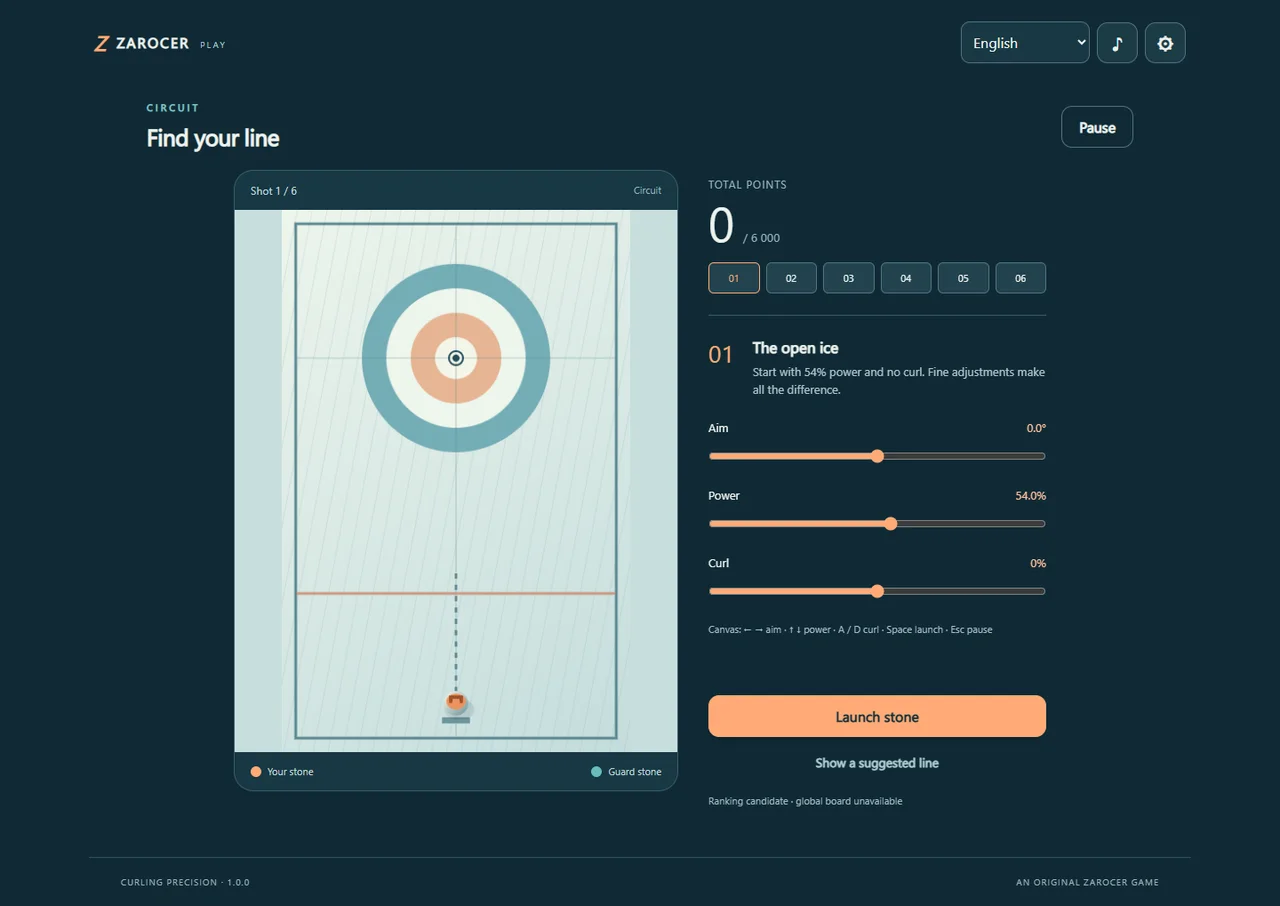 Curling Precision open ice
