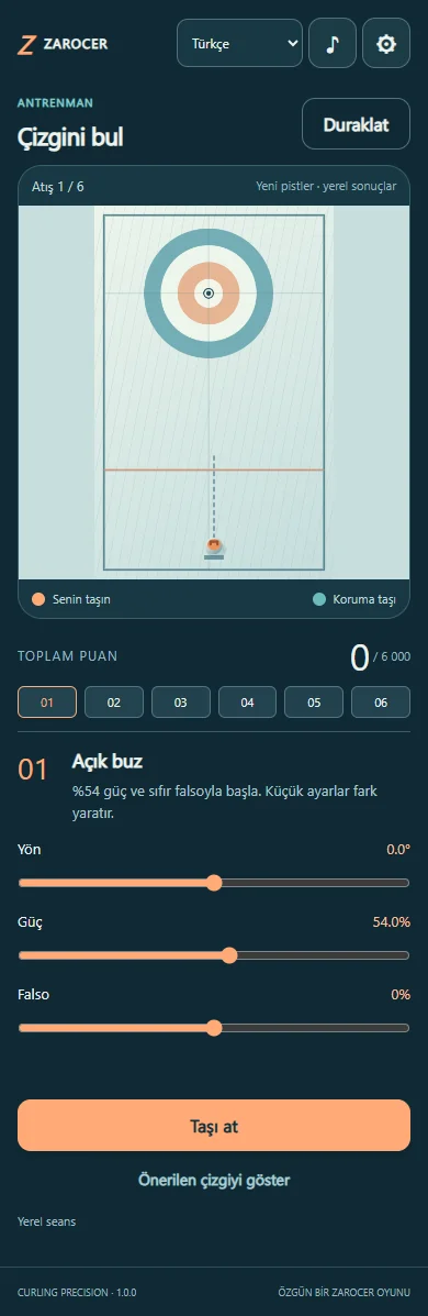 Curling Precision mobile view