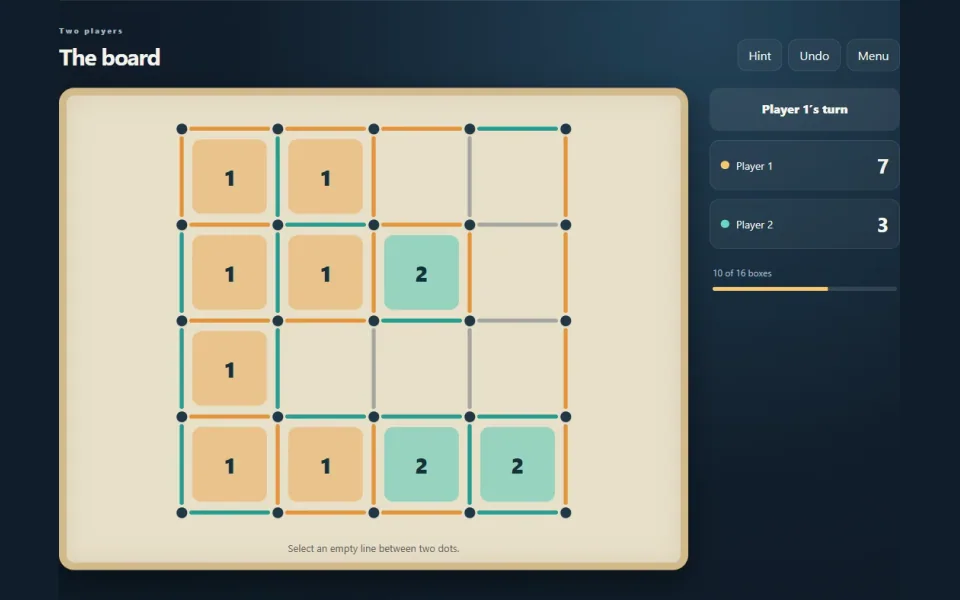Promotional artwork for Dots & Boxes
