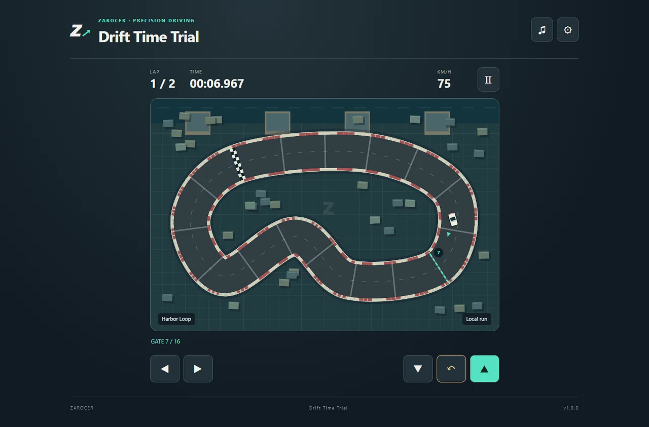 Drift Time Trial Harbor Loop circuit