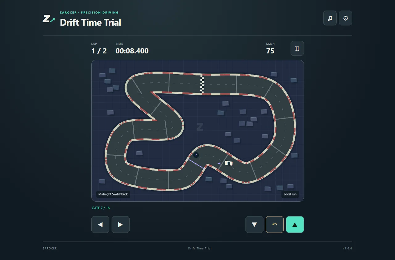 Drift Time Trial Midnight Switchback circuit