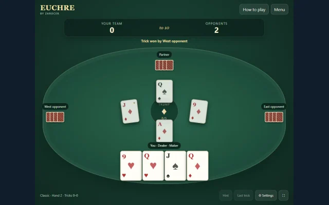Promotional artwork for Euchre