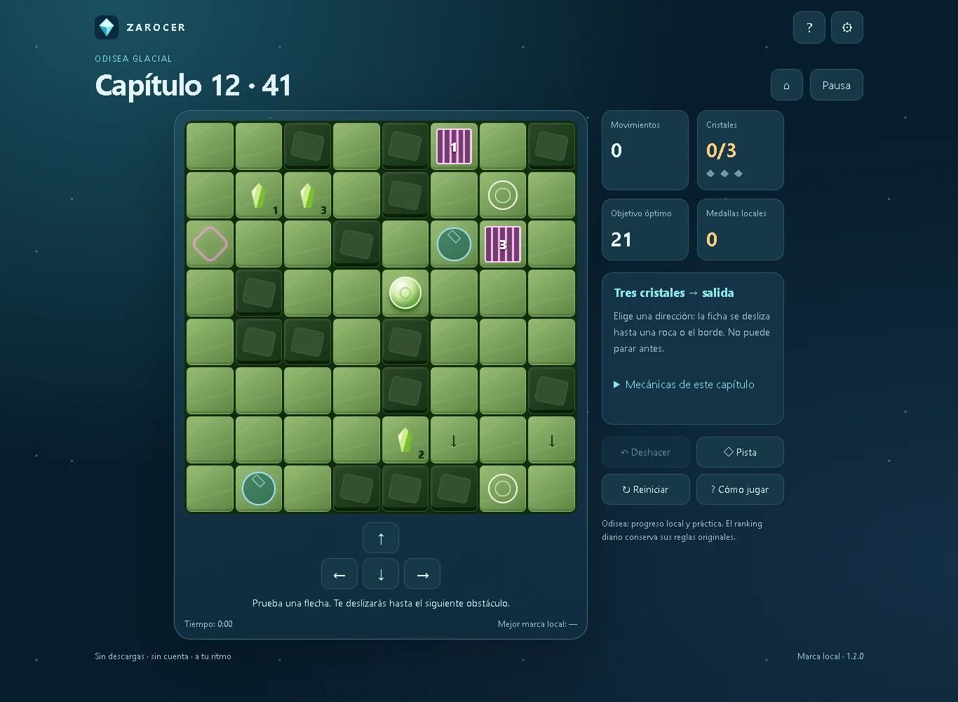 Ice Sliding Puzzle: Advanced maze with expansion mechanisms