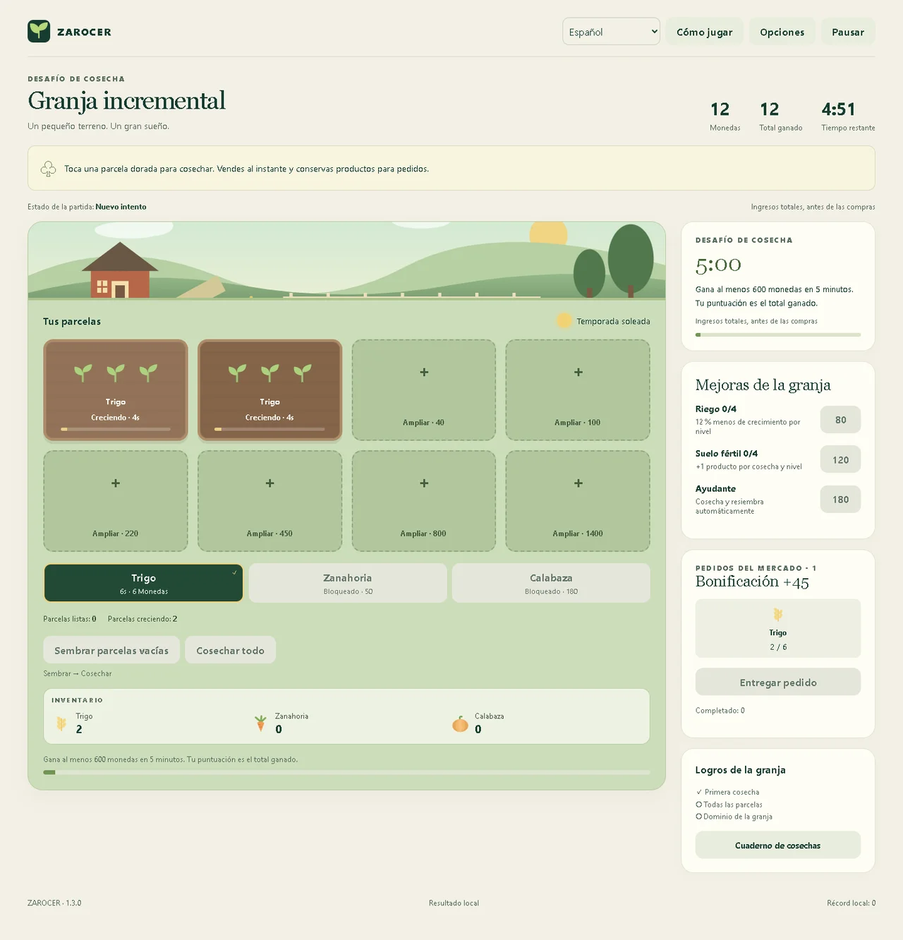 Idle Farm: version 1.3.0, 1