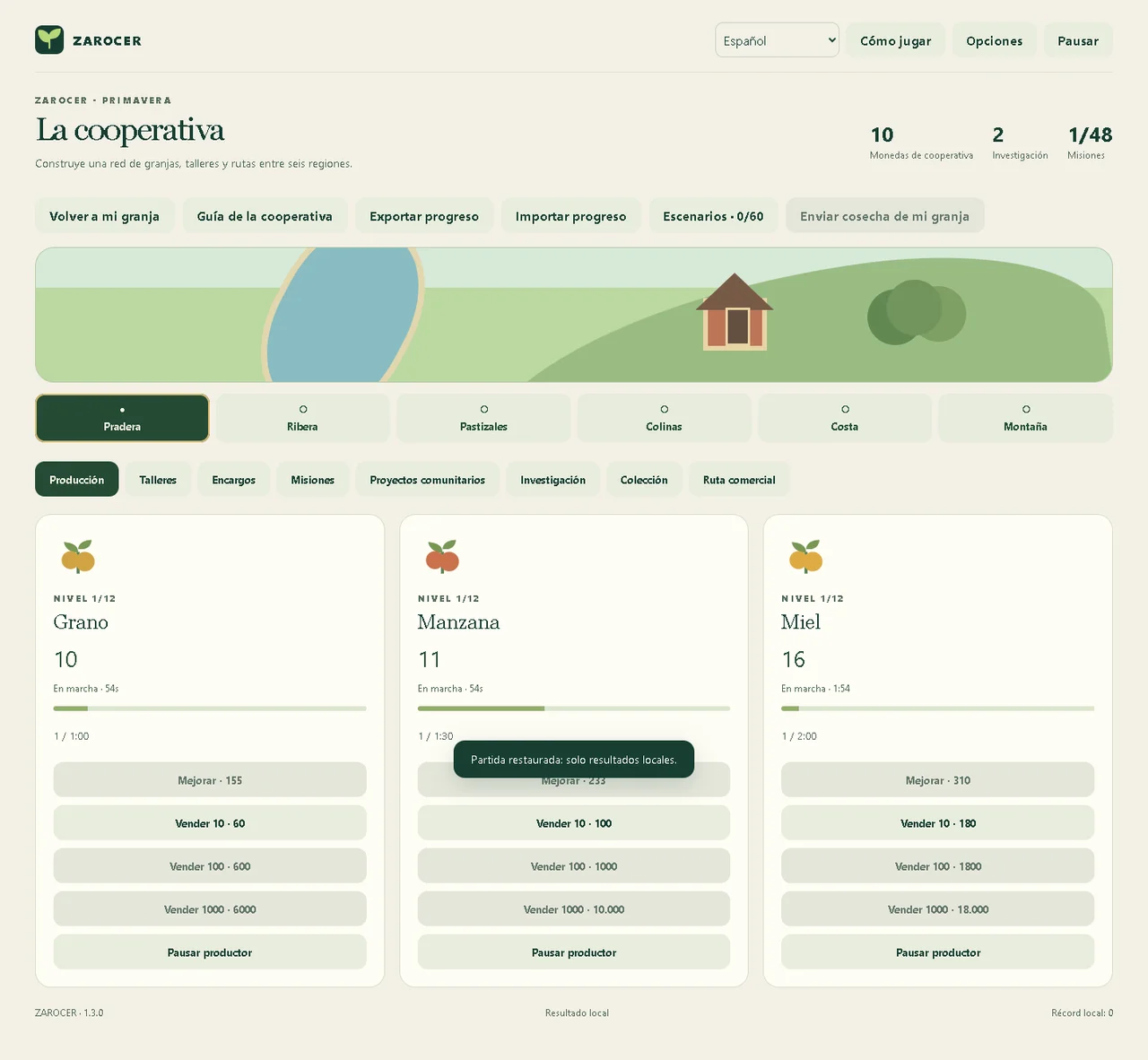 Idle Farm: version 1.3.0, 4