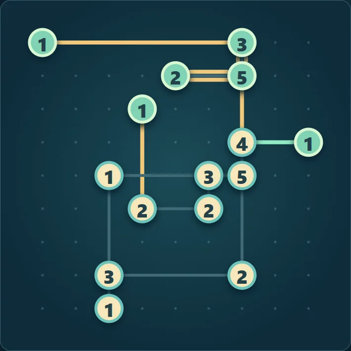 Actual fifteen-island Hard Hashi puzzle after 6 public hints.
