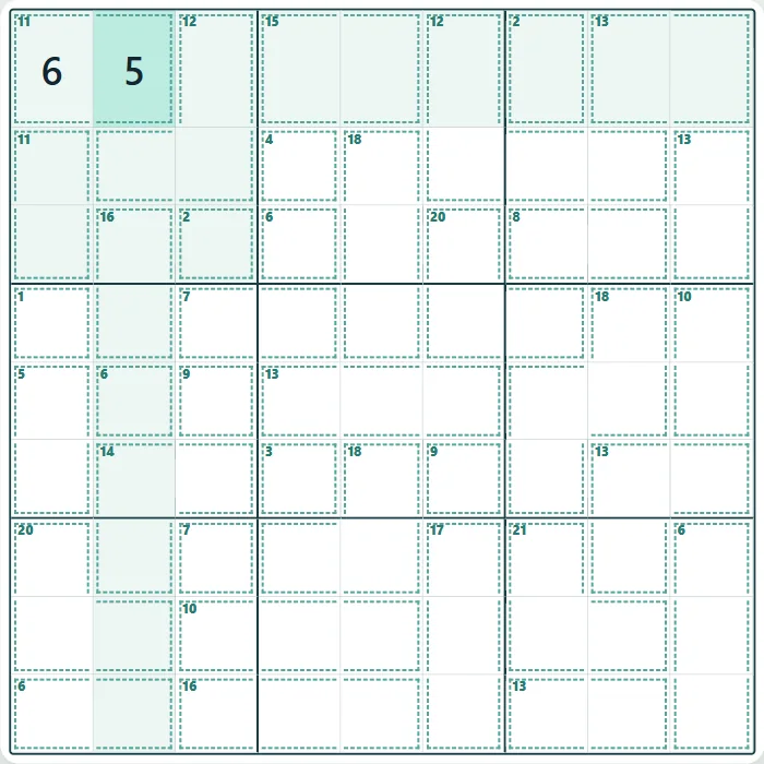 Killer Sudoku on Hard difficulty after 2 actual public hints.