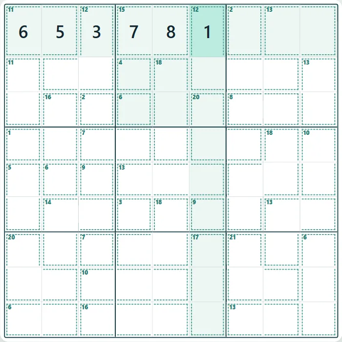 Killer Sudoku on Hard difficulty after 6 actual public hints.
