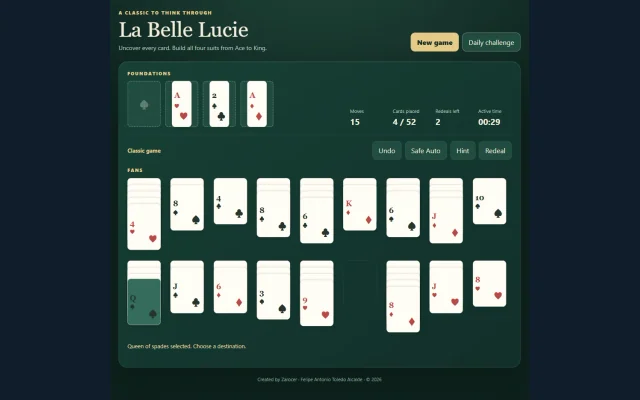Promotional artwork for La Belle Lucie Solitaire