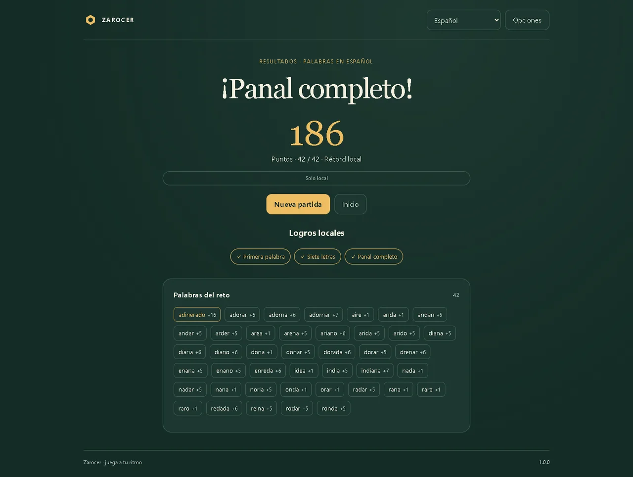 Letter Hive: Summary of a completed hive