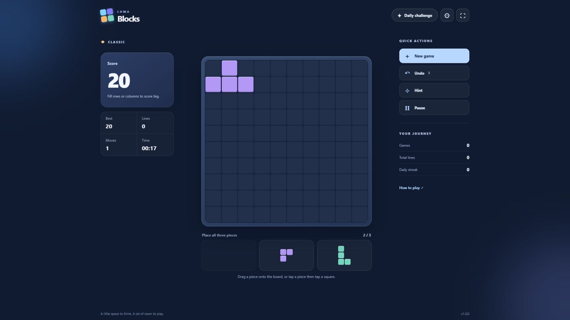 Game screenshots 2: Luma Blocks