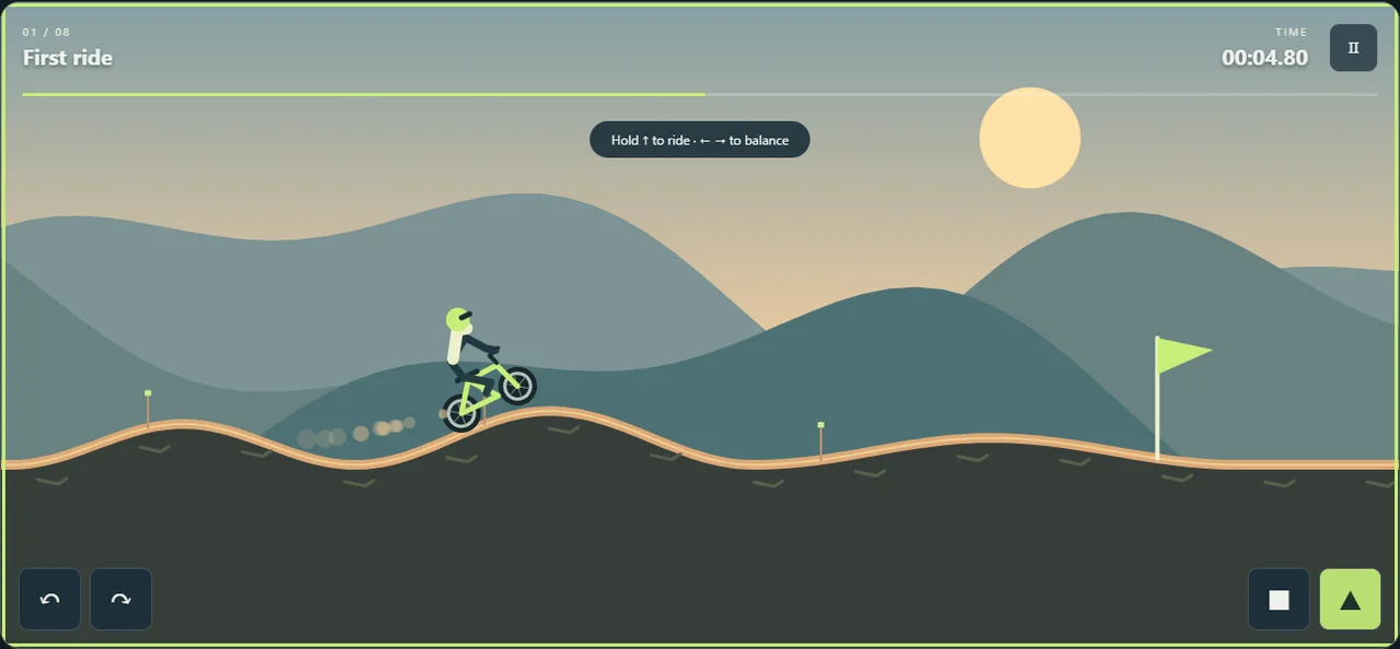 Motorbike Trials balance course