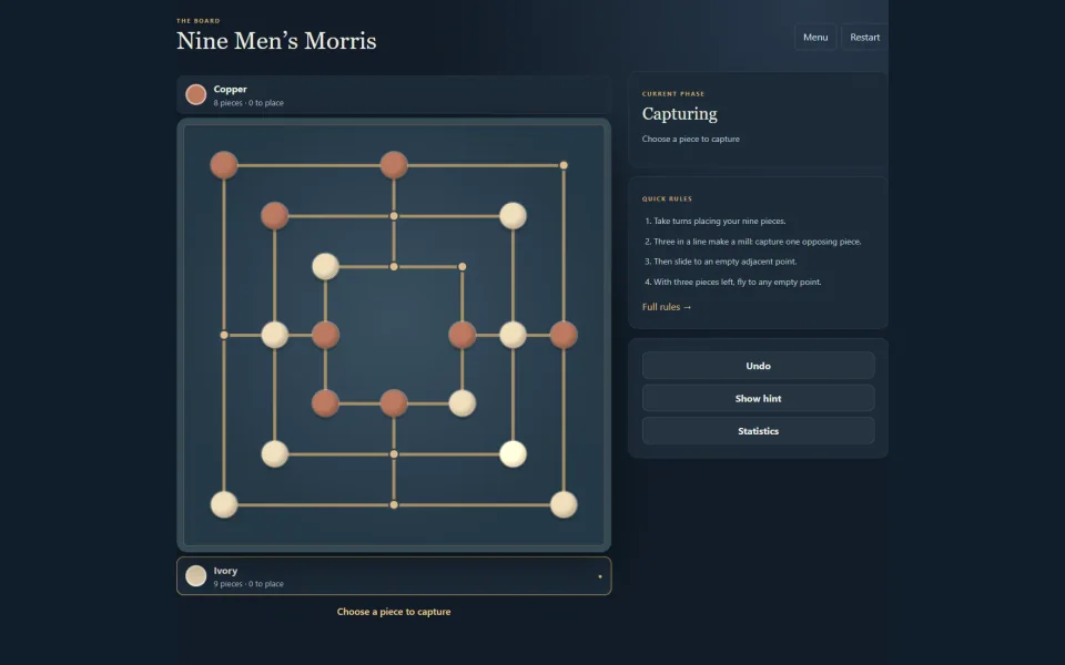 Promotional artwork for Nine Men’s Morris