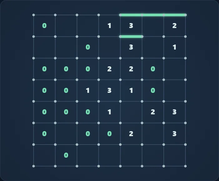 Actual 7×7 Slitherlink board after 4 public hint corrections.