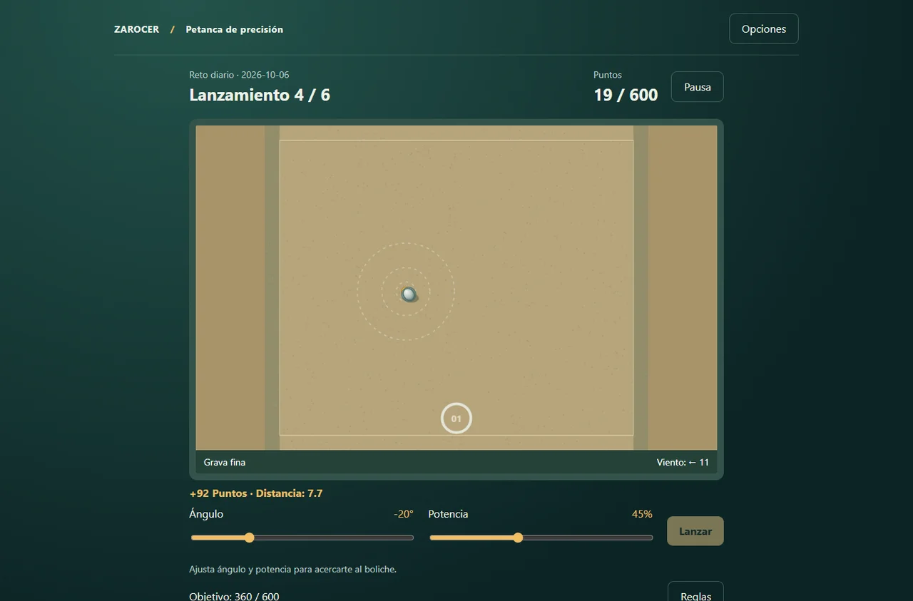 Precision Pétanque score
