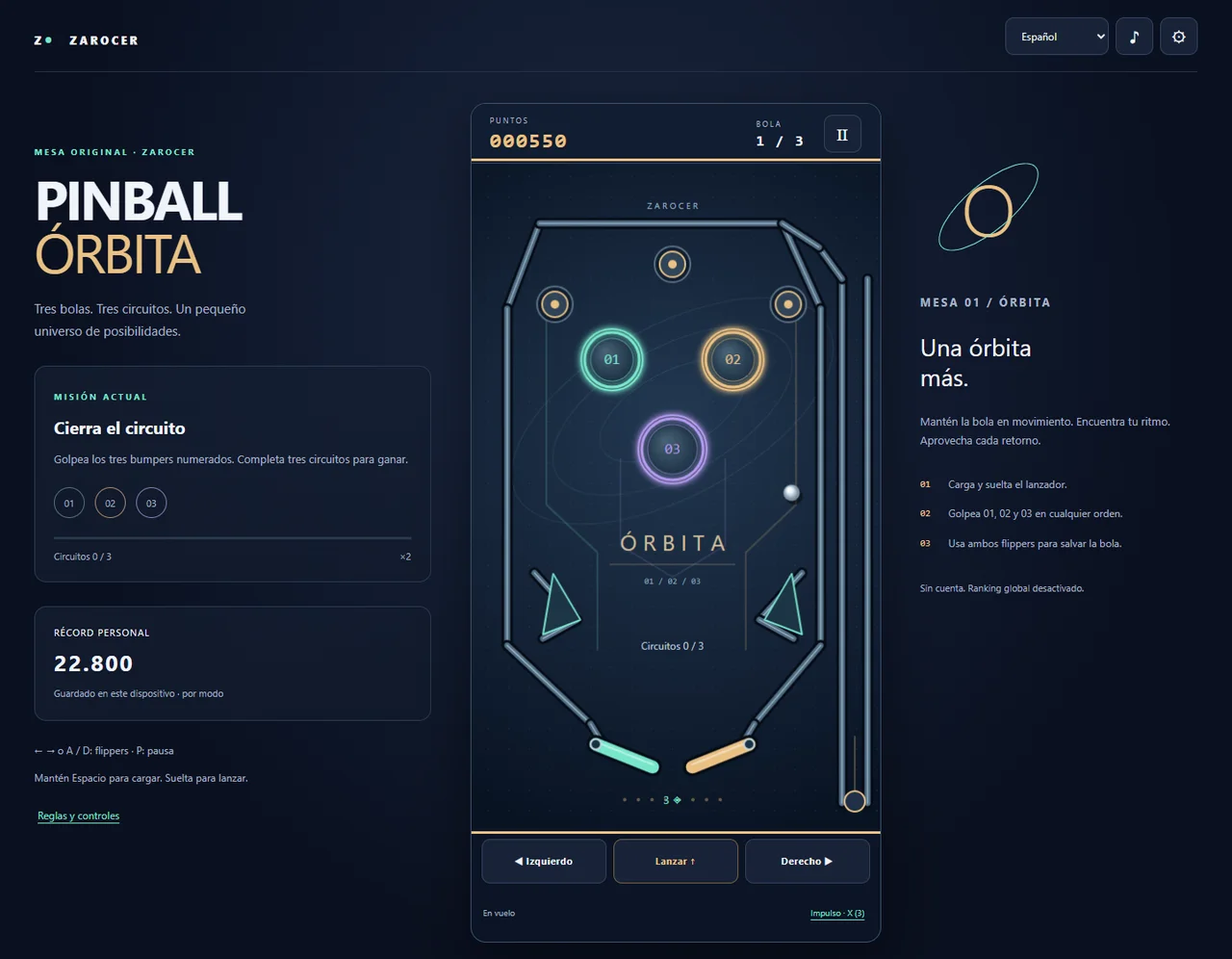 Pinball Orbit game result