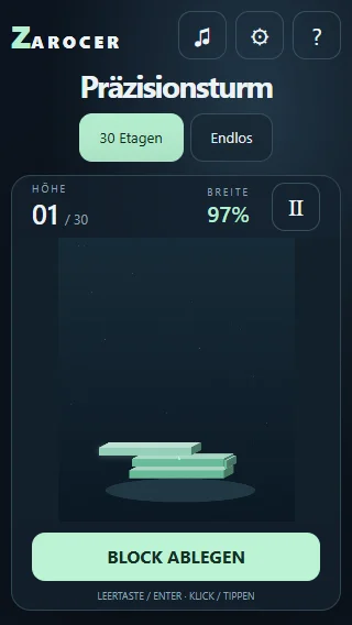 Precision Tower mobile controls