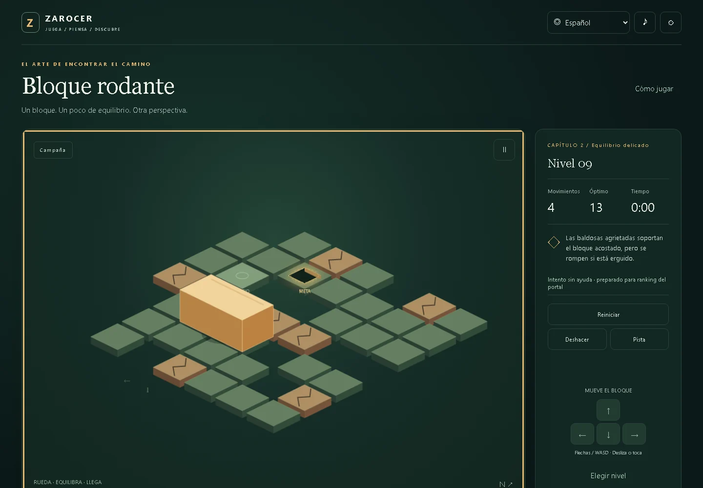 Rolling Block Puzzle: Another Rolling Block Puzzle level board