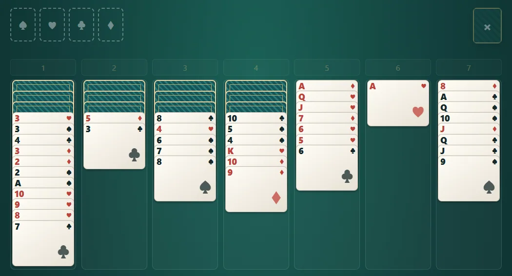 Scorpion after nine moves with the reserve dealt