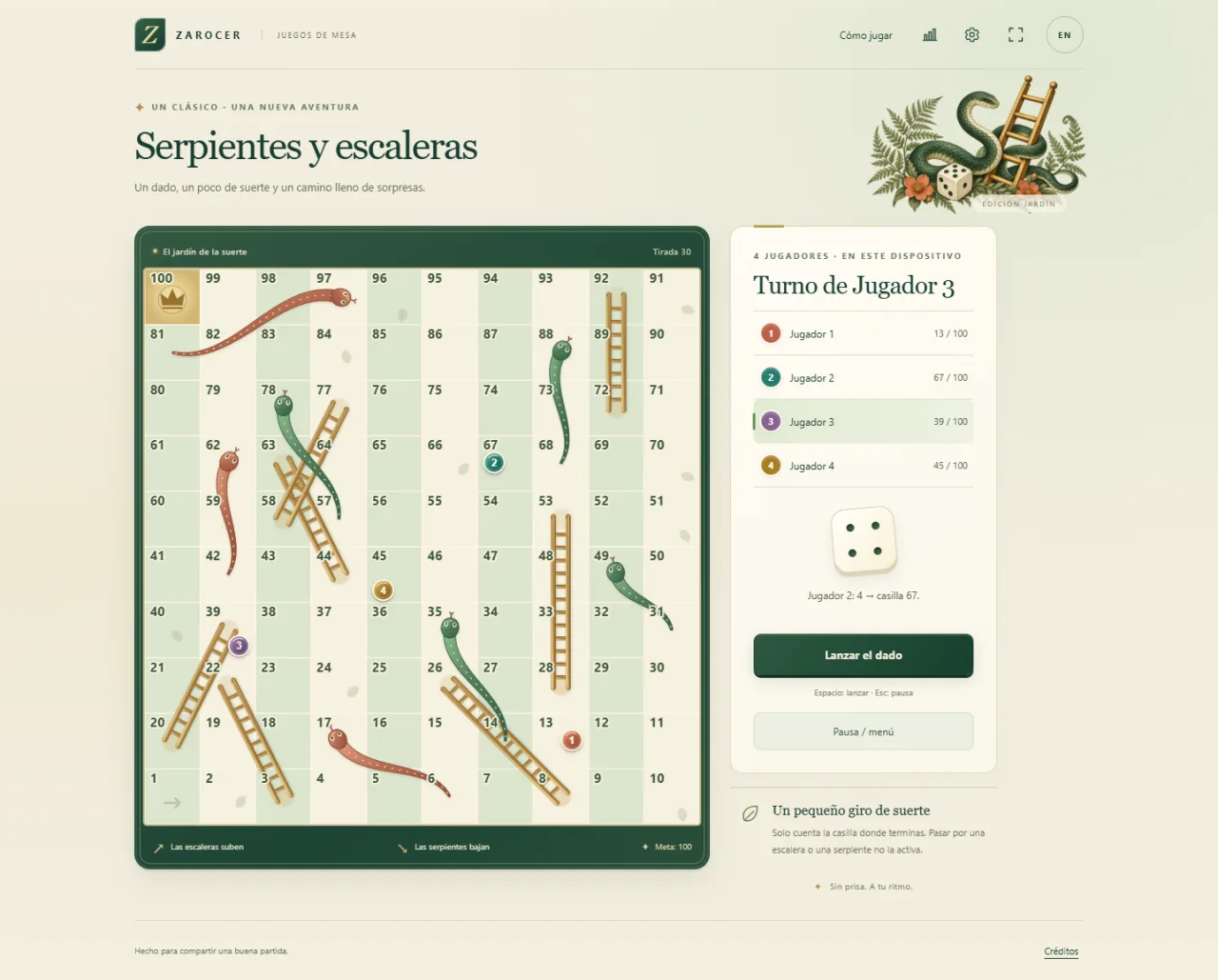 Screenshot 2 of Snakes & Ladders: gameplay