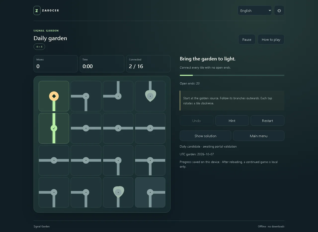 Signal Garden: daily garden
