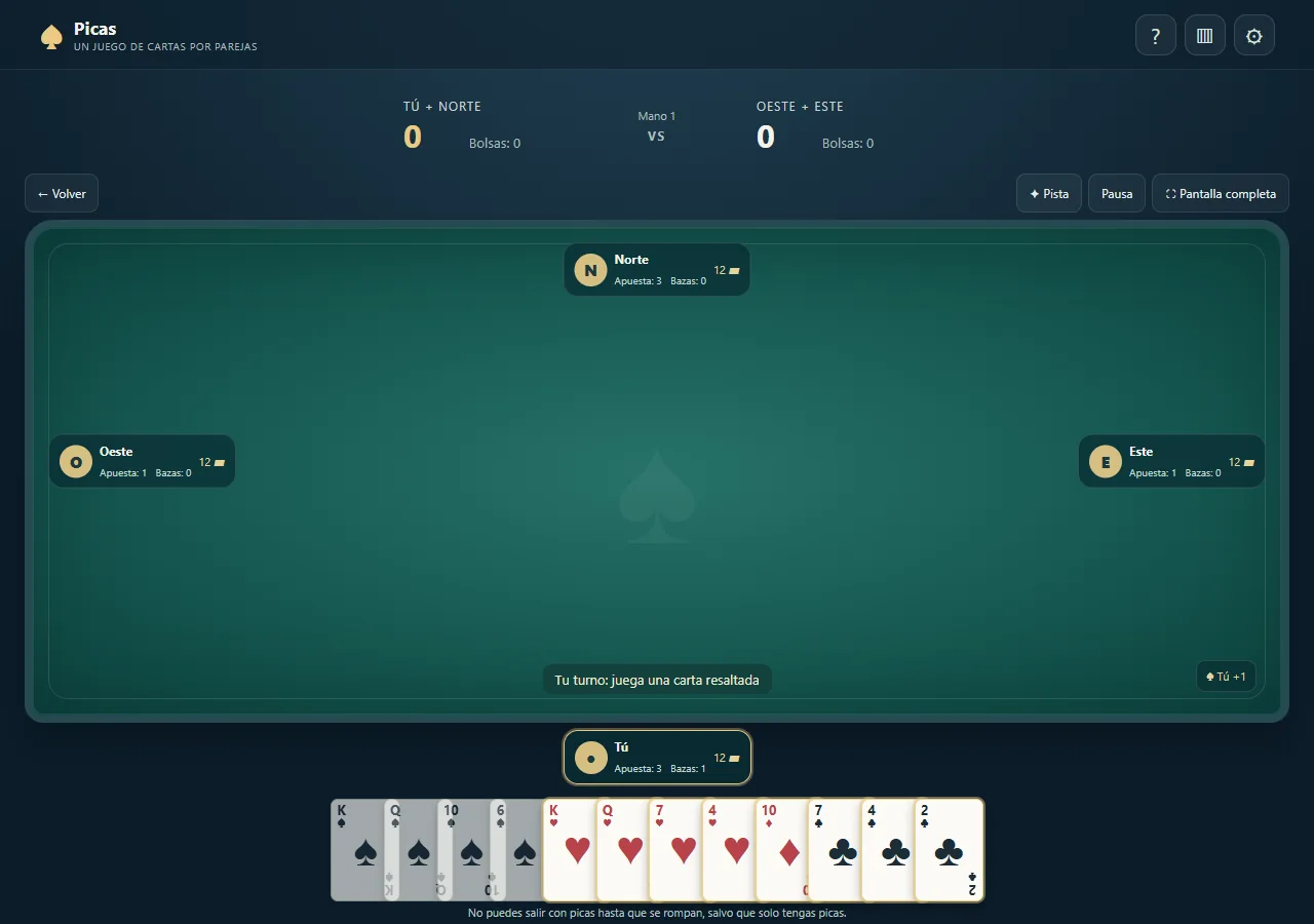 Screenshot of Spades
