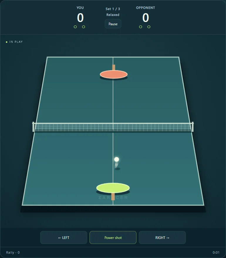 Table Tennis rally