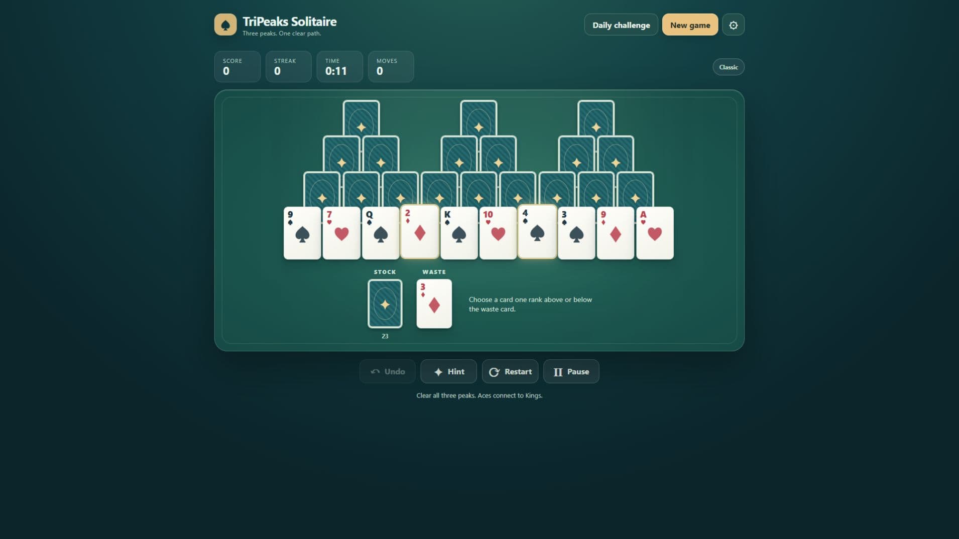 Game screenshots 2: TriPeaks Solitaire