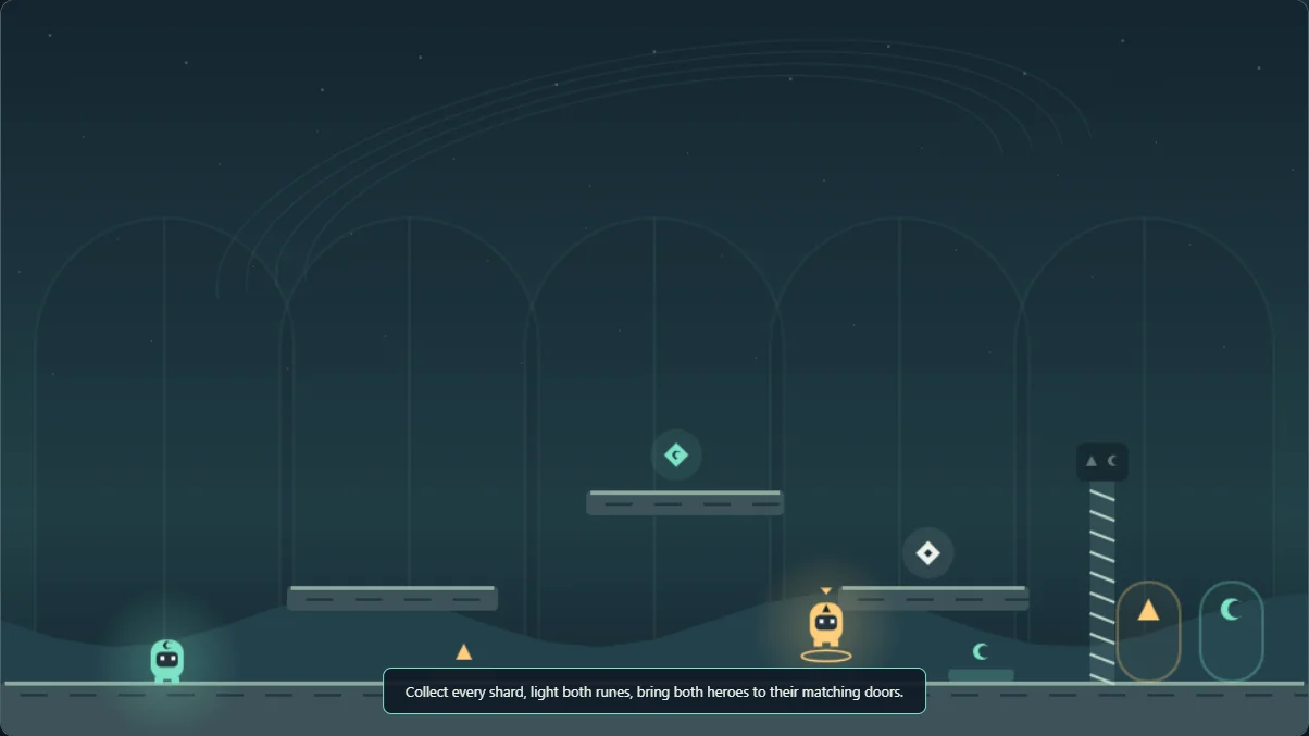 Twin Lanterns heroes and shards in a room