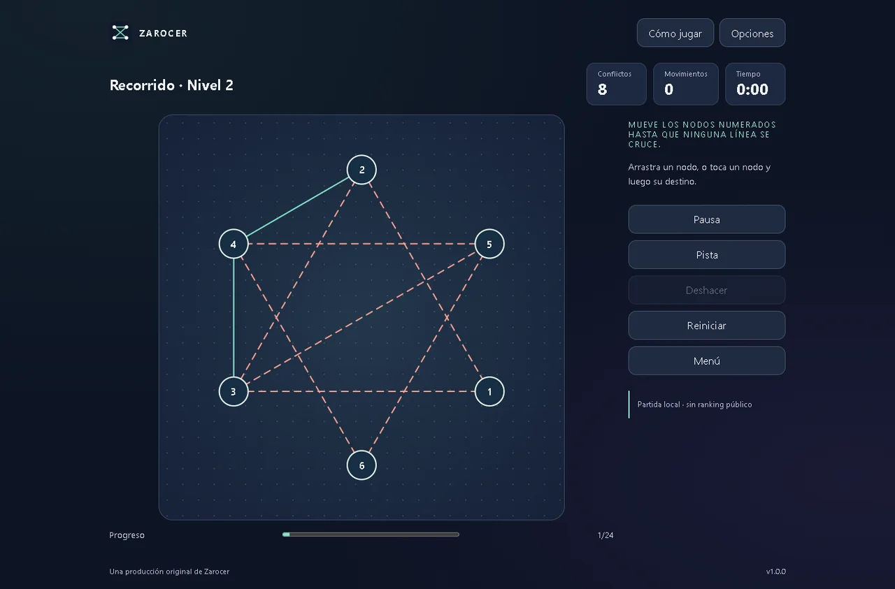 Untangle Puzzle: Connected nodes with remaining crossings