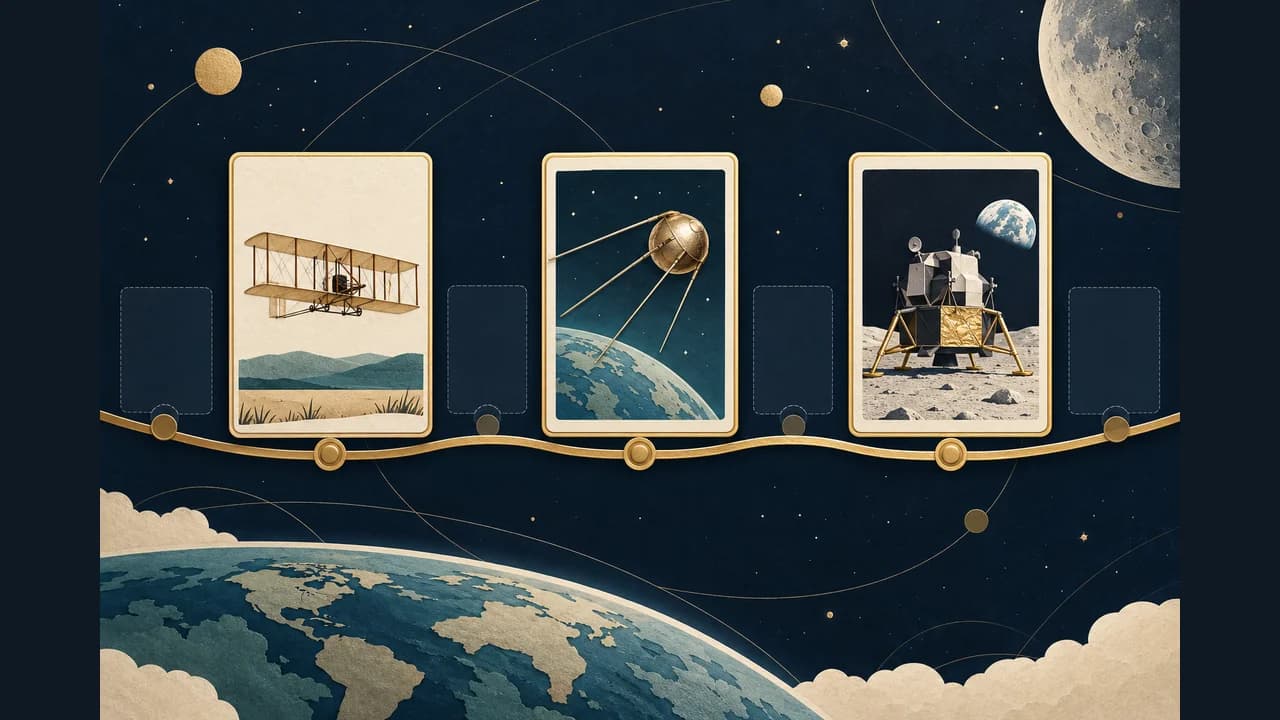 History Timeline Puzzle cover showing historical event cards