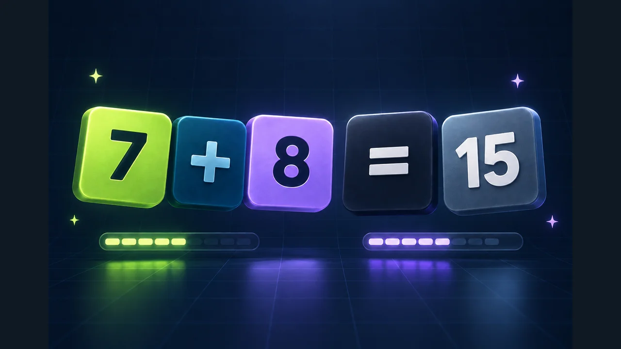 Mental Math Duel cover showing arithmetic symbols and operations