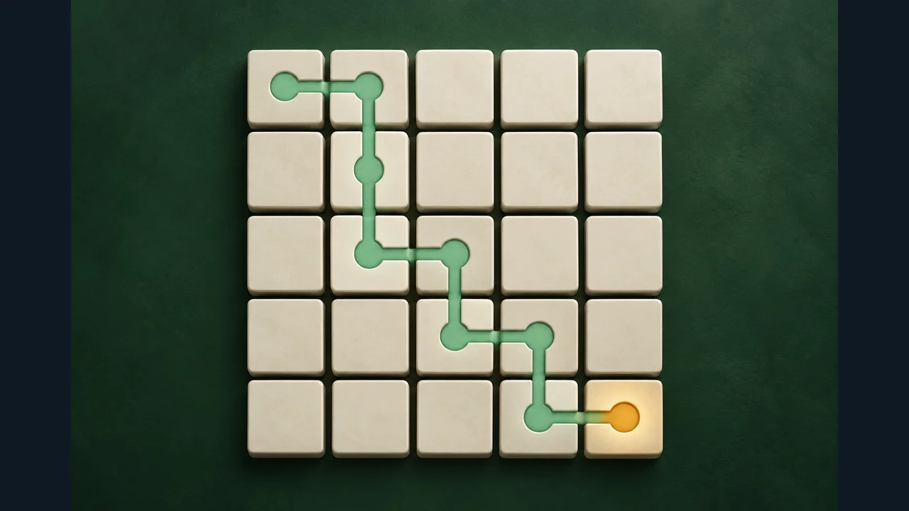 Number Ladder cover showing a grid traced by a green path